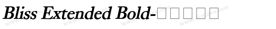 Bliss Extended Bold字体转换